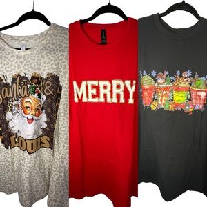 Bundle of XL Christmas Shirts 3 total